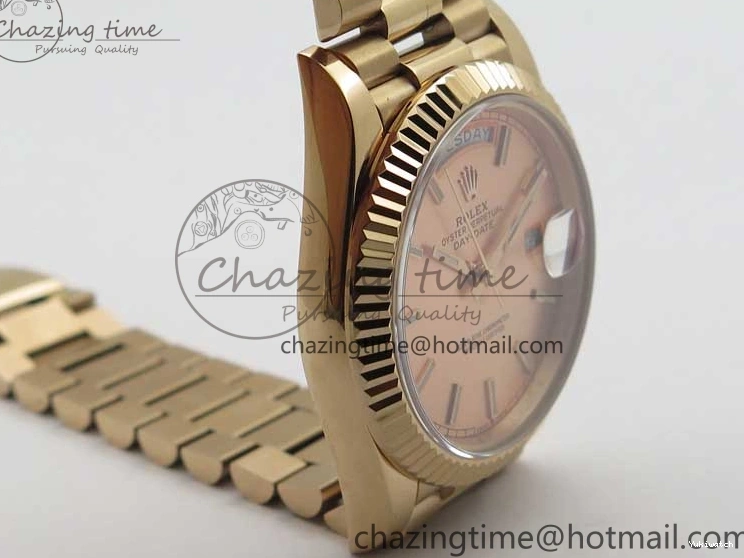 on 904 228239 Day-Date Version Dial President Stick Markers A2836 Bracelet RG RG RG New BP Dial 40mm 0313